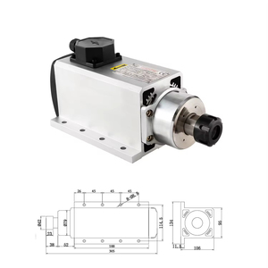 Moteur de broche CNC refroidi par air haute vitesse 4 kW ER25 220 V/380 V avec variateur de fréquence (VFD) pour machine de gravure et de fraisage - Product Image 3