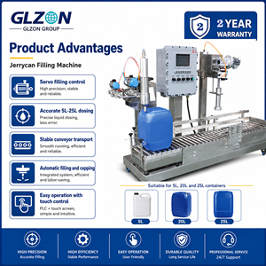 Machine de remplissage de bidons GLZON 5L <span class=keywords><strong>20L</strong></span> 25L, machine de remplissage, d'étiquetage et de bouchage servo pour huile, shampoing, savon, acide - Product Image 2