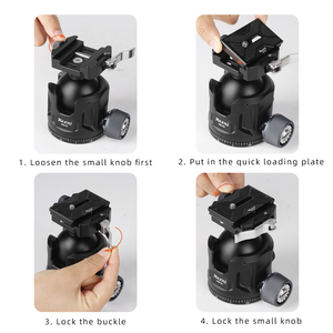 XILETU GS54 basso profilo CNC alluminio idraulico Gimbal testa a sfera con piastra a sgancio rapido su treppiede per la caccia all'aperto - Product Image 6