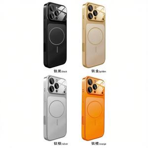 Custodia per iPhone 17 Pro Max in Titanio Nero Argento Oro Arancione, Supporto Ricarica Wireless in TPU e PC - Product Image 2