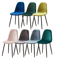 Bazhou fabricant vente en gros, tables et chaises de salle à manger en marbre et velours gris avec chaise pour la maison