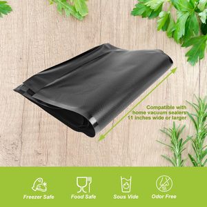 Impresión de logotipo personalizado 5Mil <span class=keywords><strong>Bolsas</strong></span> selladoras <span class=keywords><strong>al</strong></span> vacío en relieve negro transparente con cremallera Almacenamiento <span class=keywords><strong>Foodsaver</strong></span> Bolsa de sellado <span class=keywords><strong>al</strong></span> vacío transparente negro - Product Image 6