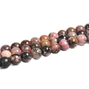 <strong>3mm</strong> 4mm 6mm 8mm 10mm 12mm Natural Loose <strong>Round</strong> Semi-precious Smooth <strong>Black</strong> Lace Rhodonite Gemstone <strong>Beads</strong> for Jewelry Making - Product Image 6