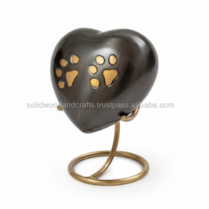 Urnas conmemorativas para mascotas de cremación de latón en forma de corazón urnas de recuerdo para mascotas urnas funerarias de entierro con alta calidad a bajo precio - Product Image 1