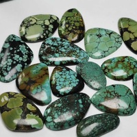 Cabochons de pierres précieuses en turquoise naturelle polie de forme libre, taille cœur, authentique turquoise du Hubei, XM Jewels, 15-40mm, 5-20g