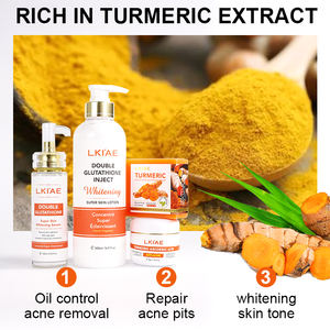 Turmeric Glow Combo Double-Glutathio Kojic Acid Whitening Dark Spot Anti Acné Skin Care Set para revelar la piel radiante - Product Image 3