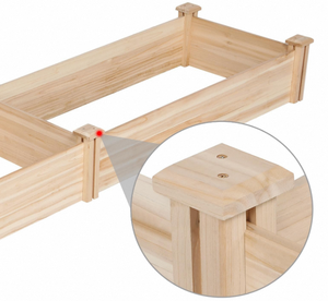 <span class=keywords><strong>Prix</strong></span> <span class=keywords><strong>de</strong></span> gros - Bac <span class=keywords><strong>de</strong></span> jardin surélevé en bois rustique, écologique, durable, à grain naturel, pour pelouse et fleurs - Product Image 3