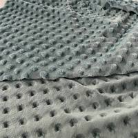Vente en Gros Super Doux Polaire en Peluche Minky Dot Couverture Bébé Tissu Polyester