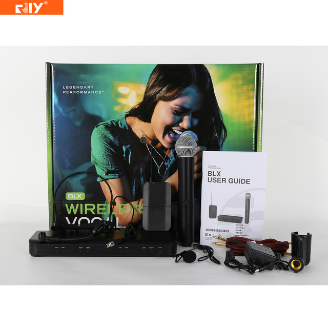 BLX288 2-Channel True Diversity UHF One by Two Wireless Headset/Handheld Mic System Portable for Speech/Conference/Church/Family
