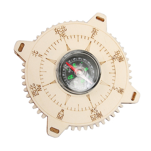 OKYN-Y2662 Kit de modèle scientifique de boussole en bois à assembler soi-même, jouet éducatif de navigation STEM pour l'école - Product Image 5