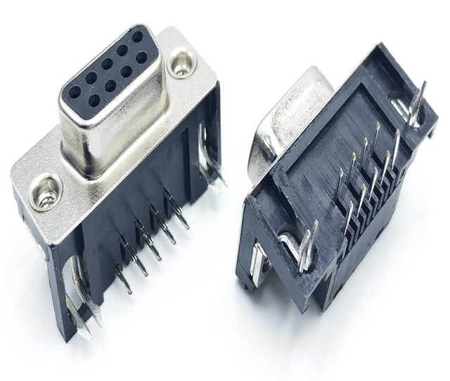 High quality DR9/15/25/37 DB male/female solder board plug type 90 degree pin/pin serial port VGA socket