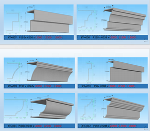 Profils de moulures en GRC architectural pour la décoration des façades extérieures des bâtiments - Product Image 4