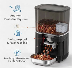 Comedero Automático para Mascotas de 4L, Comedero de Acero Inoxidable con Múltiples Recipientes, Dispensador Inteligente de Comida para Perros y Gatos, Máquina de Alimentación Interior - Product Image 5