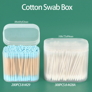 SUNSHING Portable 200pcs 300pcs Cotton Swab Case Plastic Cotton Ball <b>Storage</b> Container Cotton Bud Organizer Nail Wipe Holder - Product Image 2