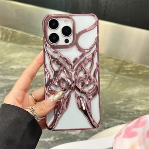 Nueva Funda para Teléfono Móvil Apple 16ProMax Butterfly, Material TPU Suave y Hueco 14/15E, Nueva Electroplacado para Comercio Exterior - Product Image 4