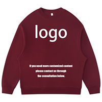 Hauts à col rond doublés polaire style urbain, thermiques, amples et décontractés pour la vente en gros de sweats à capuche et de sweat-shirts pour hommes