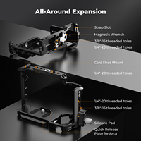 K&F Concept mit Arca-Swiss Schnellwechselbasis & Cold Shoe-Halterung, leichter Aluminium-Kameraschutzkäfig für Sony ZV-E1