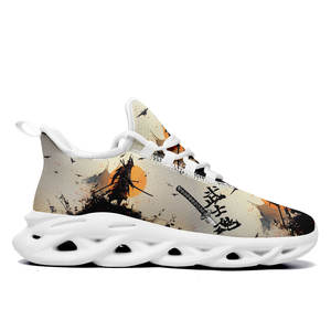 أحذية جري خفيفة الوزن ومريحة لجميع المواسم، مصنوعة من قماش شبكي يسمح بالتنفس، مناسبة للاستخدام الخارجي، بنمط جمجمة، رائجة عبر الحدود - Product Image 3