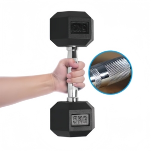 Cast Iron Encased Hex <b>Dumbbell</b> Weight Set Durable Comfortable Noise-Reducing Cast Iron for Fitness Exercises with 2.5-30KG - Product Image 6