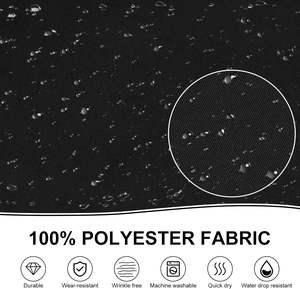 Delantal de peluquería resistente de poliéster con logotipo personalizado, delantales de peluquero sin mangas de salón negro - Product Image 5