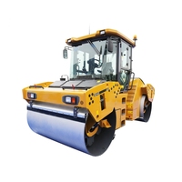 Machine manuelle de compacteur de rouleau de double tambour de 14 tonnes d'équipement de construction de routes