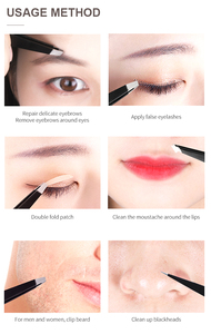 SZELES ensemble de pinces à sourcils professionnelles en acier inoxydable grande précision écharde de poils du visage outil de beauté pour l'épilation des poils incarnés - Product Image 6
