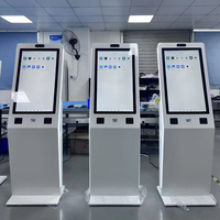 Kiosque interactif à écran tactile haute définition sur pied de 27 pouces personnalisé avec imprimante et scanner