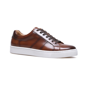 Shoes ABINITIO OEM Classic Stylish Brown Leather Male Casual Shoes For Men