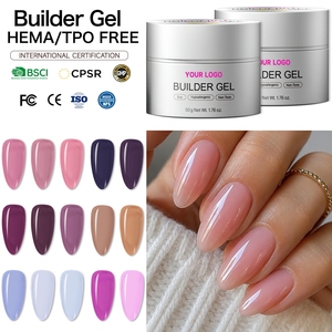 Gel Constructor de Uñas de Alta Calidad 50g Sin HEMA ni TPO, Gel Duro Removible, Gel de Recubrimiento Natural para Uñas, Fórmula Personalizada - Product Image 1