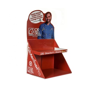 Two Tiers POS <b>Counter</b> Display Stand for Merchandise, Small Cardboard <b>Counter</b> Product Display Stands - Product Image 2