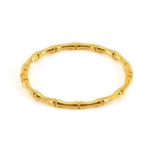 Fashion Bracelets Bamboo Joint Pattern 18K Stainless Steel Plain Ring Women's Bracelets