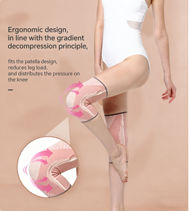 Genouillère de protection respirante en silicone rembourrée tricotée à compression pour femme, idéale pour le yoga, la danse, le basketball et autres sports – Vente en gros - Product Image 2