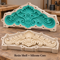 Moule de décoration de porte en résine Tietuo + noyau en silicone PU C296-G4, détail à bords vifs, fabricant de moules professionnel