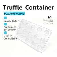 Emballage alimentaire transparent en plastique personnalisé ODM, thermoformage sous vide, boîte à chocolat en PET, boîte cadeau pour chocolats truffés