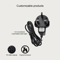 Adaptador de Corriente CA/CC de 6V 0.6A con Enchufe UK, Protección Contra Sobretensión, Sobrecorriente y Cortocircuito, Certificado CE, ETL y FCC
