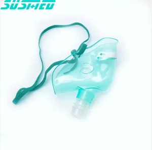 Masque facial d'oxygène respiratoire venturi nasal jetable à haute concentration avec 6 connecteurs de tubes de couleur dilueur