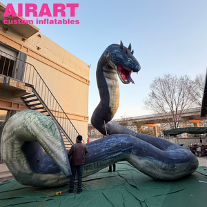 Figurines d'animaux gonflables personnalisées, accessoire <span class=keywords><strong>de</strong></span> scène gonflable, loup blanc réaliste, yeux rouges, loup gonflable - Product Image 5