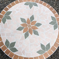 Plateau de Table en mosaïque avec 2 chaises, meubles de Patio, ensemble de Table de bistrot
