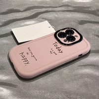 Coque de téléphone à visage souriant Simple imprimé en couleur pour iPhone 15 14 Pro housse de protection nouveau Design coque Mobile