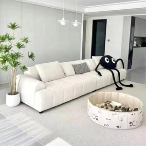 Sang Trọng Nhung Sofa Đặt Đồ Nội Thất 3 Chỗ Ngồi Da Trắng Phòng Khách Sofa Couch Thiết Kế Hiện Đại <span class=keywords><strong>Chesterfield</strong></span> Sofa - Product Image 2