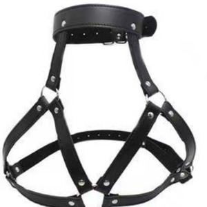 PU leather erotic <b>costumes</b>, bondage tops, breast binders, dog slave bondage games, enslavement props, sex toys. - Product Image 4