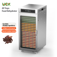 UCK LT-38-18 Digitale Besturing 304 RVS 20-Vaks Voedsel Groente Dehydrator Machine Kokos Mango Droger 110-240V Energie