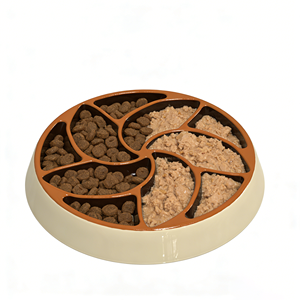 Özel Geniş Sığ Köpek Bulmaca Besleyici Ağır Kaymaz Seramik Köpek Kasesi Büyük Köpekler İçin Yavaş Besleyici Kaseler - Product Image 2