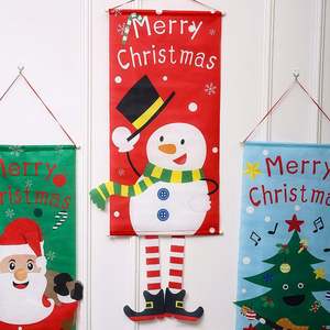 Feliz Navidad Porche Puerta Banner Decoración de adorno de Navidad al aire libre para el hogar Bandera colgante de Navidad - Product Image 5