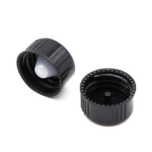 Capuchon en plastique bakélite à vis noire, en résine phenstatique, bouteille en verre, Boston, 5mm 18mm 20mm 22mm 24mm 28mm - Product Image 3