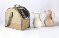 Harga Pabrik Terlaris Tas Kanvas Tahan Lama Portabel dengan Jendela Transparan untuk Teko Teh, Tas Organizer Outdoor