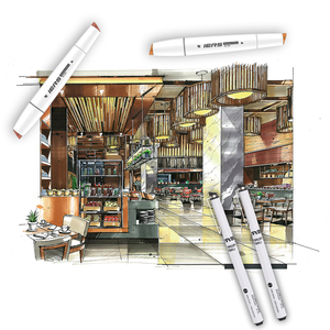 ปากกามาร์คเกอร์หัวแปรงนุ่ม 9 สี สำหรับวาดภาพ ระบายสี สเก็ตช์ ปากกาไมครอน หัวเข็ม 6 มม. สำหรับเขียนบนกระดาษ ติดทนนาน อุปกรณ์ศิลปะ - Product Image 5