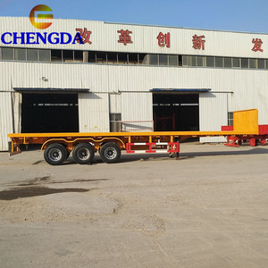 3 4 trục 40ft <span class=keywords><strong>48ft</strong></span> 53ft 60ft <span class=keywords><strong>container</strong></span> phẳng giường phẳng Trailer bán - Product Image 3