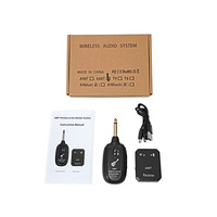A88T 2.4G Nouveau style Écouteurs stéréo de monitoring pour basse et violon, Émetteur-récepteur sans fil en ABS+Cuivre, Fabriqué à Guangdong, Support de guitare