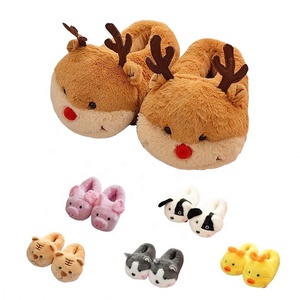 Pantoufles d'intérieur <span class=keywords><strong>en</strong></span> forme d'animal, douces et moelleuses, pour l'hiver, <span class=keywords><strong>en</strong></span> peluche, vente <span class=keywords><strong>en</strong></span> gros - Product Image 1